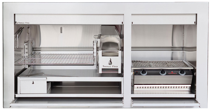 1650 mm Combination Braai with 3Burner Sizzler